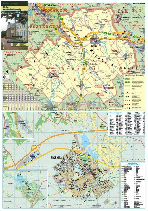 bicske térkép Bicske és a Bicskei kistérség térkép, fémléces bicske térkép