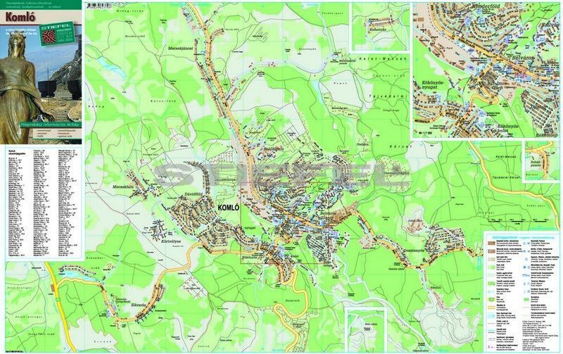 komló térkép Komló várostérkép hajtogatott komló térkép