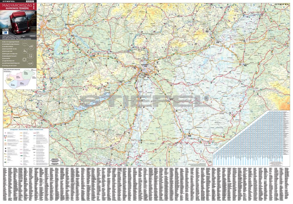 súlykorlátozás magyarország térkép Magyarország kamionos térképe (keretezett) súlykorlátozás magyarország térkép