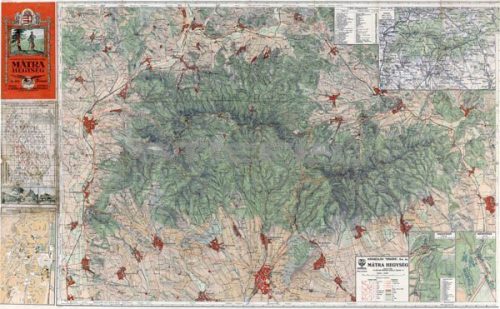 A Mátra térképe fakeretben (1933)