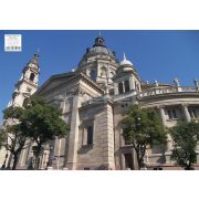   Bazilika tányéralátét könyöklő + hátoldalon Budapest belváros térképe