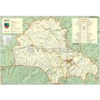 Brassó megye (Románia) térképe, tűzhető, keretes