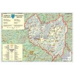 Kovászna megye (Románia) térképe, tűzhető, keretes