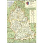 Hunyad megye (Románia) térképe, tűzhető, keretes