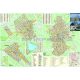 Kiskőrös-Soltvadkert-Kecel tűzhető, keretezett térképe