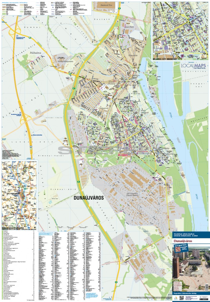 dunaújváros térkép Dunaújváros térkép hajtogatott