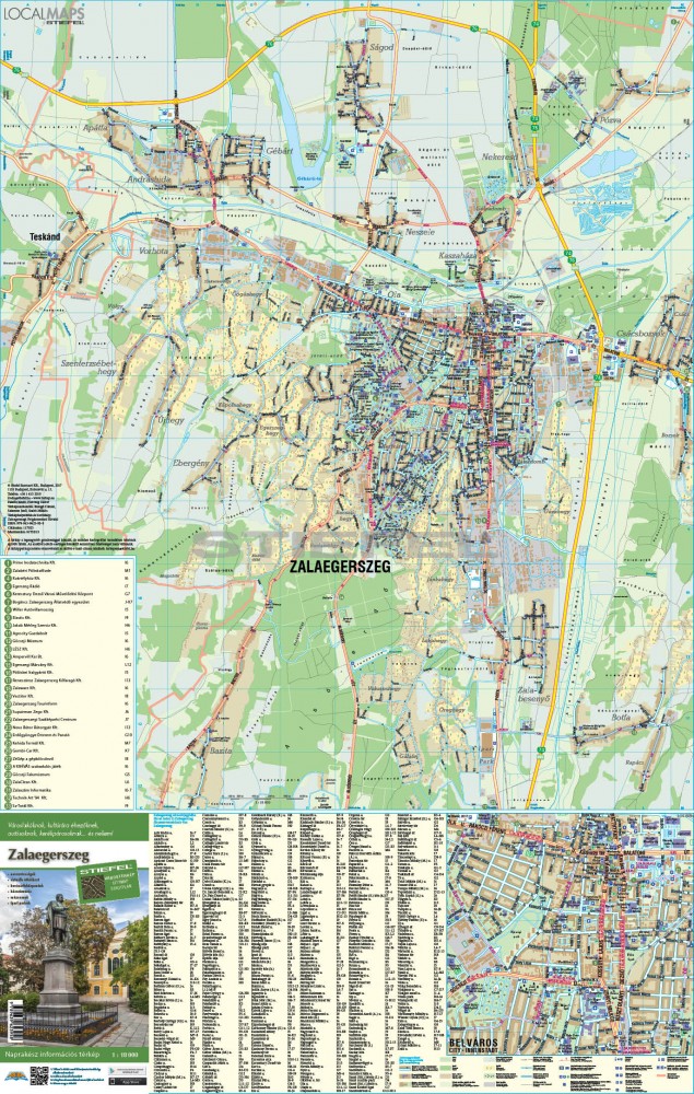 térkép zalaegerszeg Zalaegerszeg térkép tûzhető, keretezett térkép