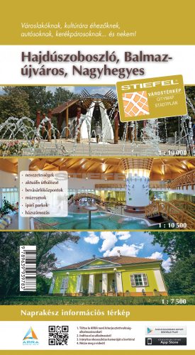 Balmazújváros-Hajdúszoboszló-Nagyhegyes hajtogatott térképe