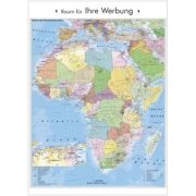   Afrika politikai és irányítószámos térképe, keretezett