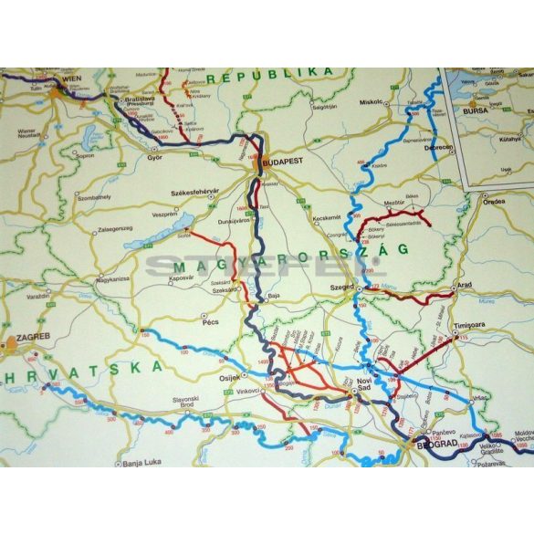 A Duna hajózási térképe, Európa víziúthálózata (keretes)