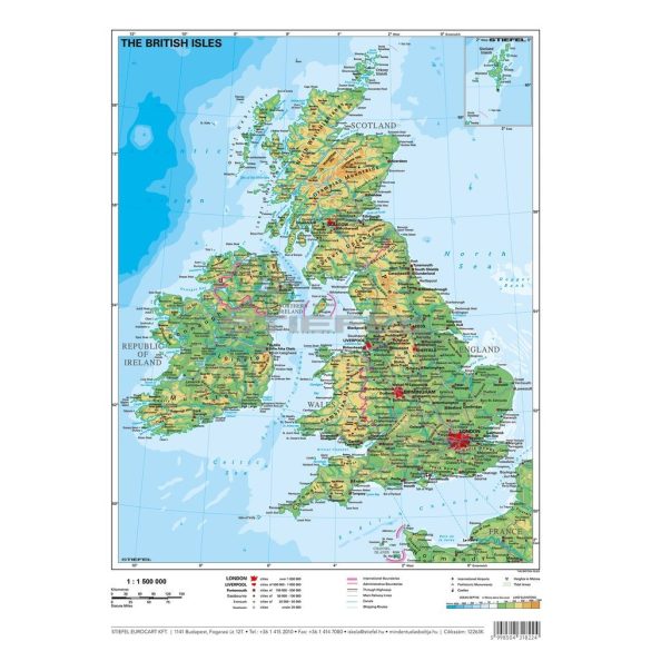 The English Alphabet / Great-Britannia térképe duo A3 méretű alátét