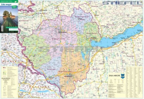 Zala megye fémléces térkép