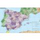 Spanyolország és Portugália postai irányítószámos térképe (fóliás-fémléces)
