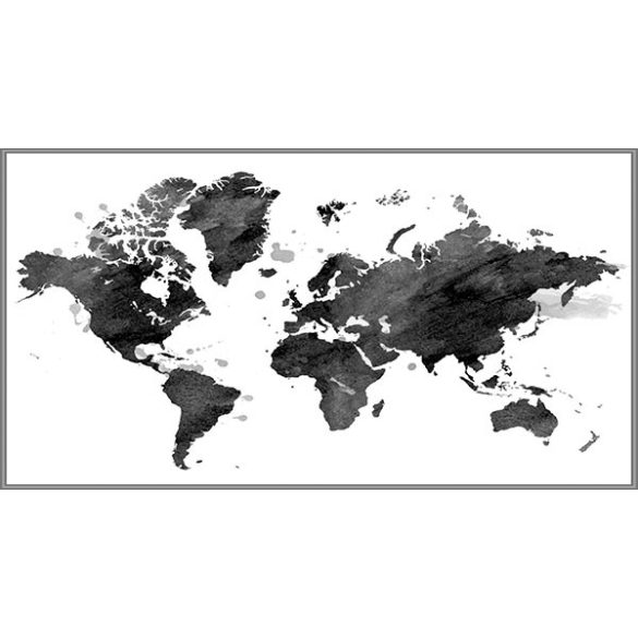 Föld fali dekortérkép antracit színben fémléces kivitelben 100x70