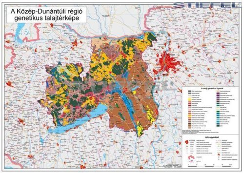 Közép-Dunántúli régió genetikus talajtérképe keretezett