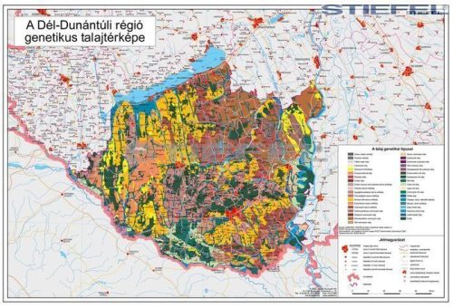 Dél-Dunántúli régió genetikus talajtérképe fémléces