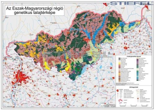 Észak-Magyarország régió genetikus talajtérkép poszter