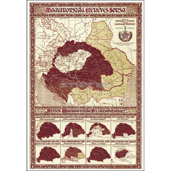 Magyarország ezeréves sorsa térkép poszter