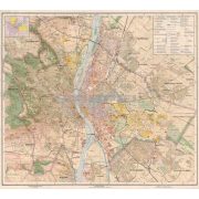 Budapest térképe fakeretben (reprint - 1927)