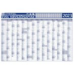   Éves tervezőnaptár (14 havi)/Éves projektnaptár 2023 (12 havi) kétoldalas 100x70, ajándék kék színű filctollal