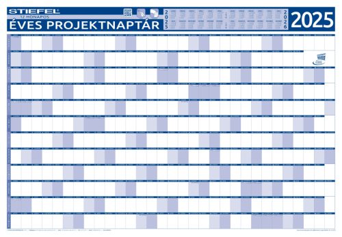 Éves projektnaptár 2025 faléces