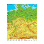   Németország turisztikai fémléces térkép (német nyelvű) 