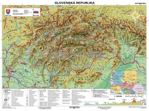 Szlovákia, domborzati + Szlovákia története DUO (szlovák nyelvű)