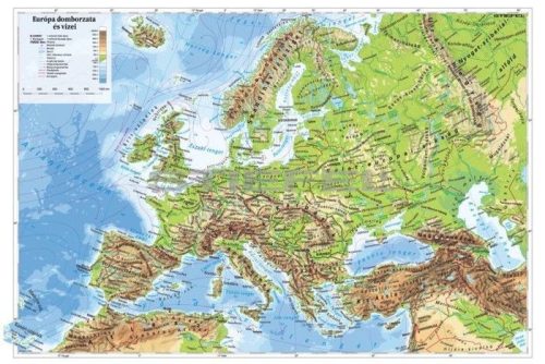 Európa domborzata térkép wandi