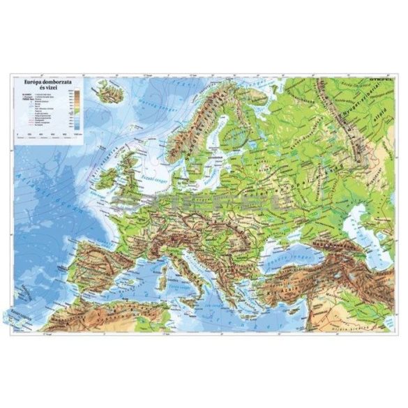 Európa domborzata térkép wandi
