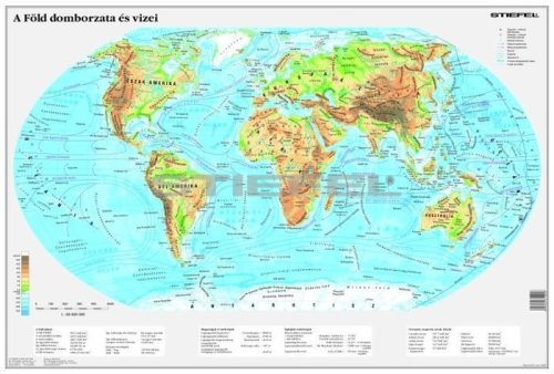 A Föld domborzata térkép könyöklő