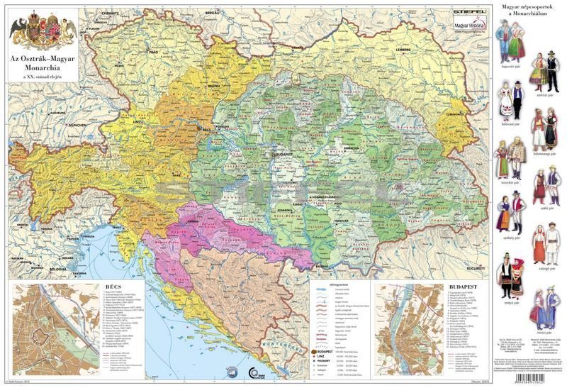 osztrák magyar monarchia térkép Osztrák Magyar Monarchia mini falitérkép
