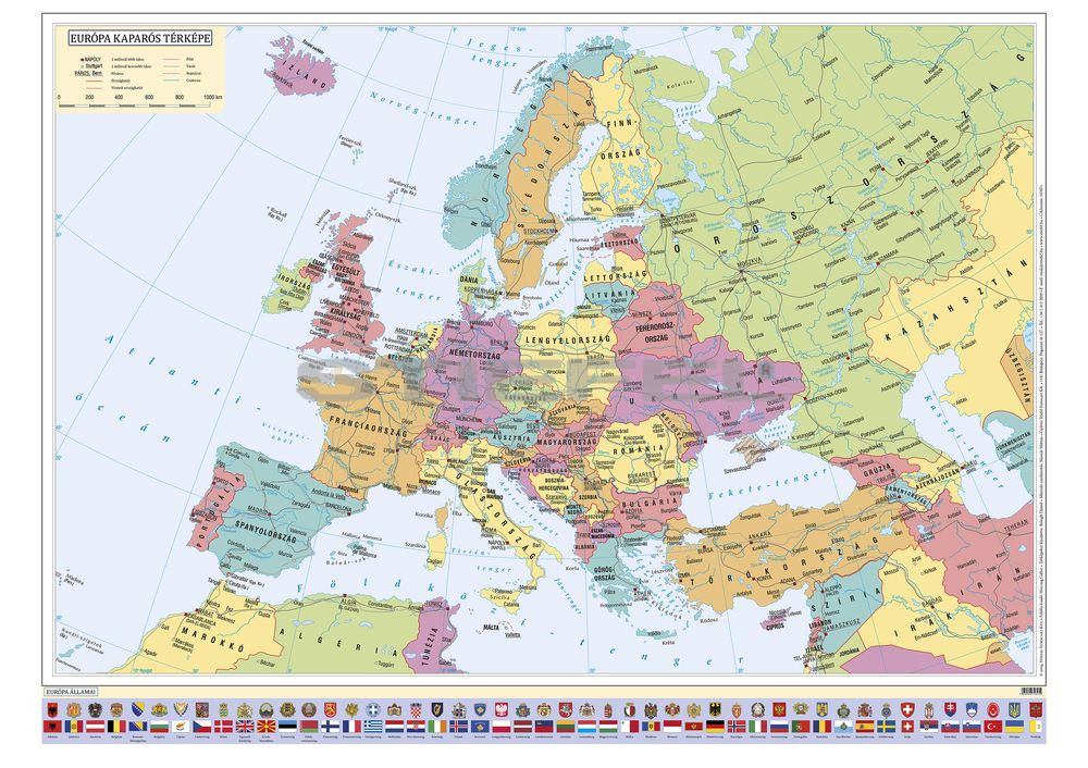 térkép európa magyar Európa kaparós térkép magyar nyelvű poszter, ajándék Föld ka