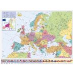   Európa országai és az Európai Unió térképe (keretezett, tűzhető)