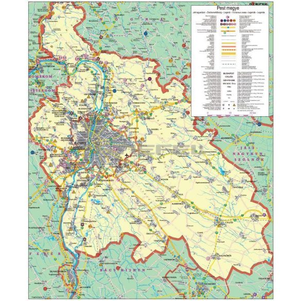 Magyarország kamionos térképe hajtott (2012-es kiadás) utolsó darabok
