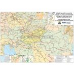 Közép-Európa vasúti térképe fémléces