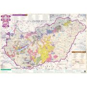 Magyarország borvidékei fémléces térkép