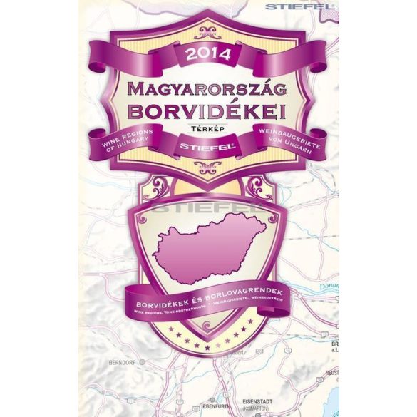 Magyarország borvidékei térkép (hajtogatott, puhaborítós)