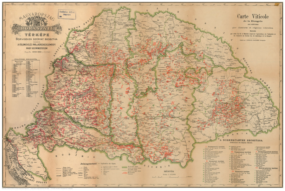 régi térképek magyarország Magyarorszag Boraszati Terkepe Faleces régi térképek magyarország