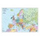 Európa országai angol nyelvű térkép fémléccel