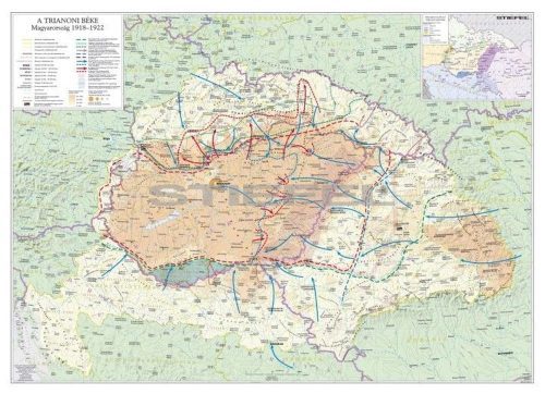 A trianoni békekötés következményei fémléces térkép