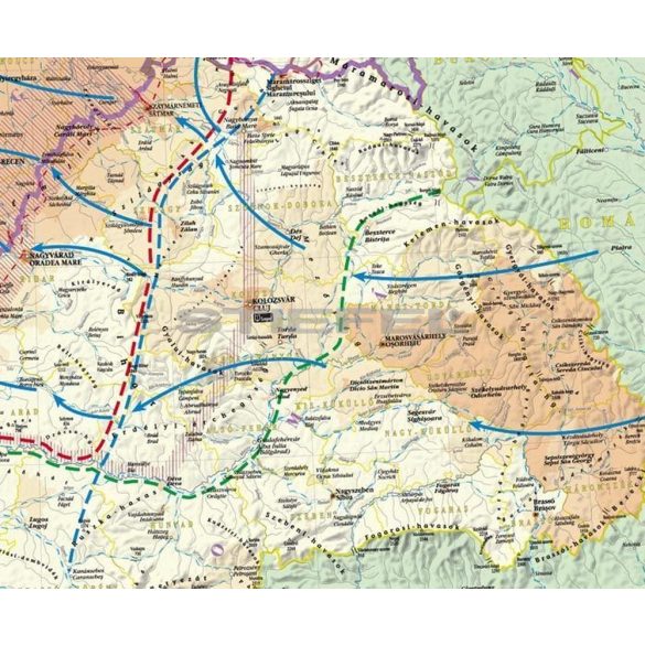 A trianoni békekötés következményei Magyarországon (hajtogatott térkép)