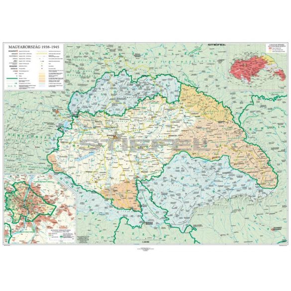 A bécsi döntések / Magyarország 1938-1945 hajtogatott térkép duo