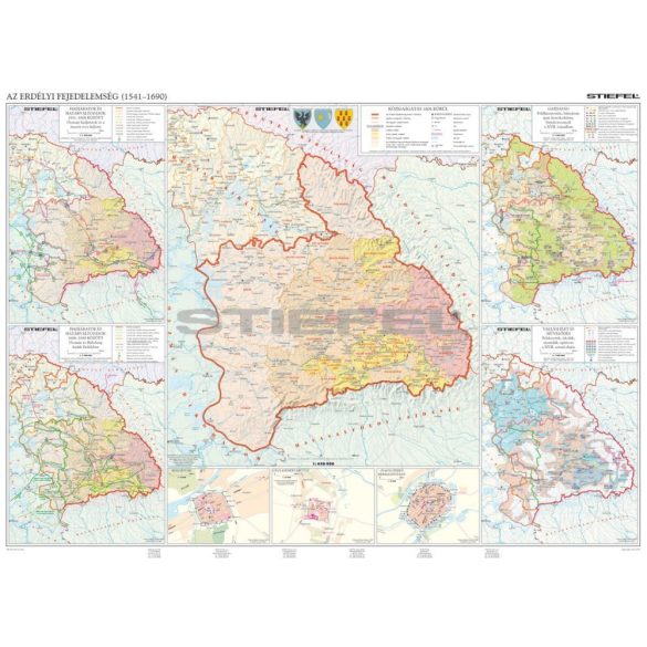 Az erdélyi fejedelemség duo hajtogatott térkép