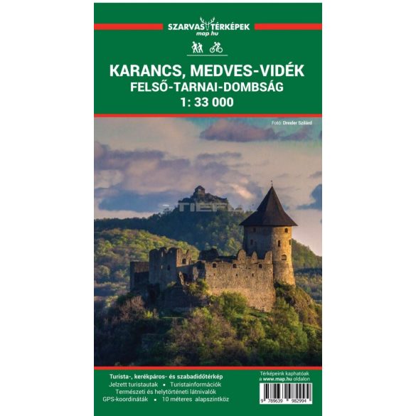Karancs/Medves-vidék/Felső-Tarnai-dombság turistatérkép 