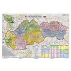 Szlovákia politikai szlovák nyelvű fémléces térkép