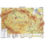 Csehország domborzati térképe, tűzhető, keretes