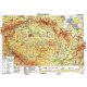 Csehország domborzati térképe, tűzhető, keretes