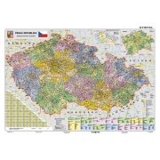 Csehország közigazgatása térkép, tűzhető, keretes