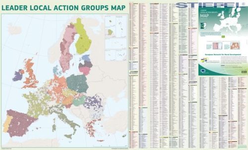 Európai Unió vidékfejlesztési térképe fémléces