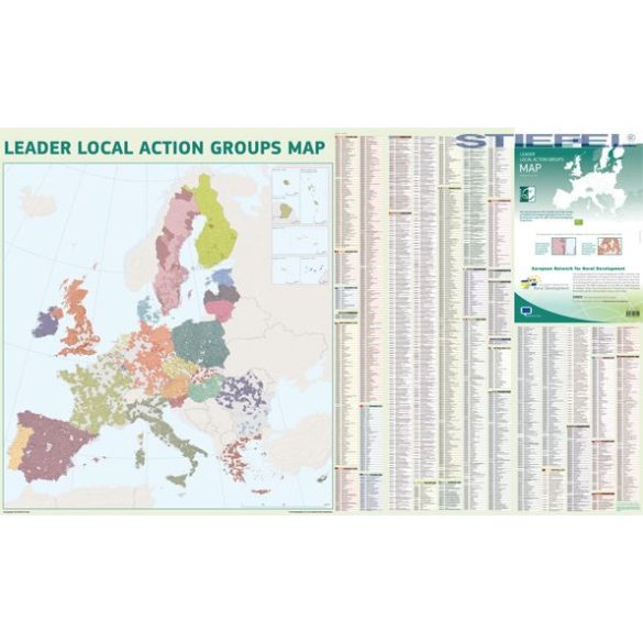 Európai Unió vidékfejlesztési térképe fémléces